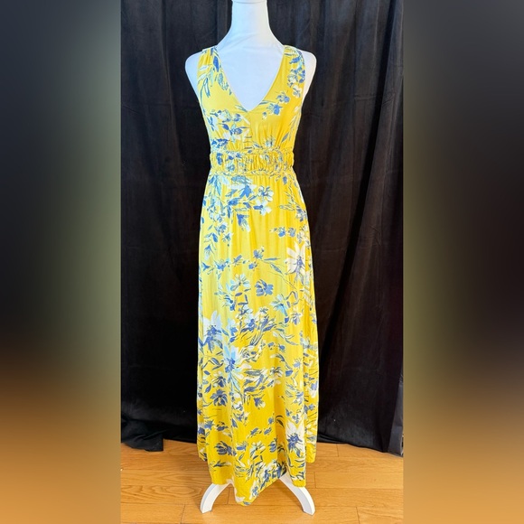 Japna yellow blue floral dress. Size XS - Picture 4 of 11